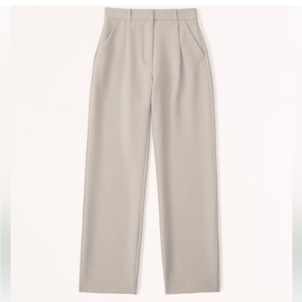 NEW Abercrombie & Fitch Womens Tailored Straight Pant Light Taupe size 27 NWT